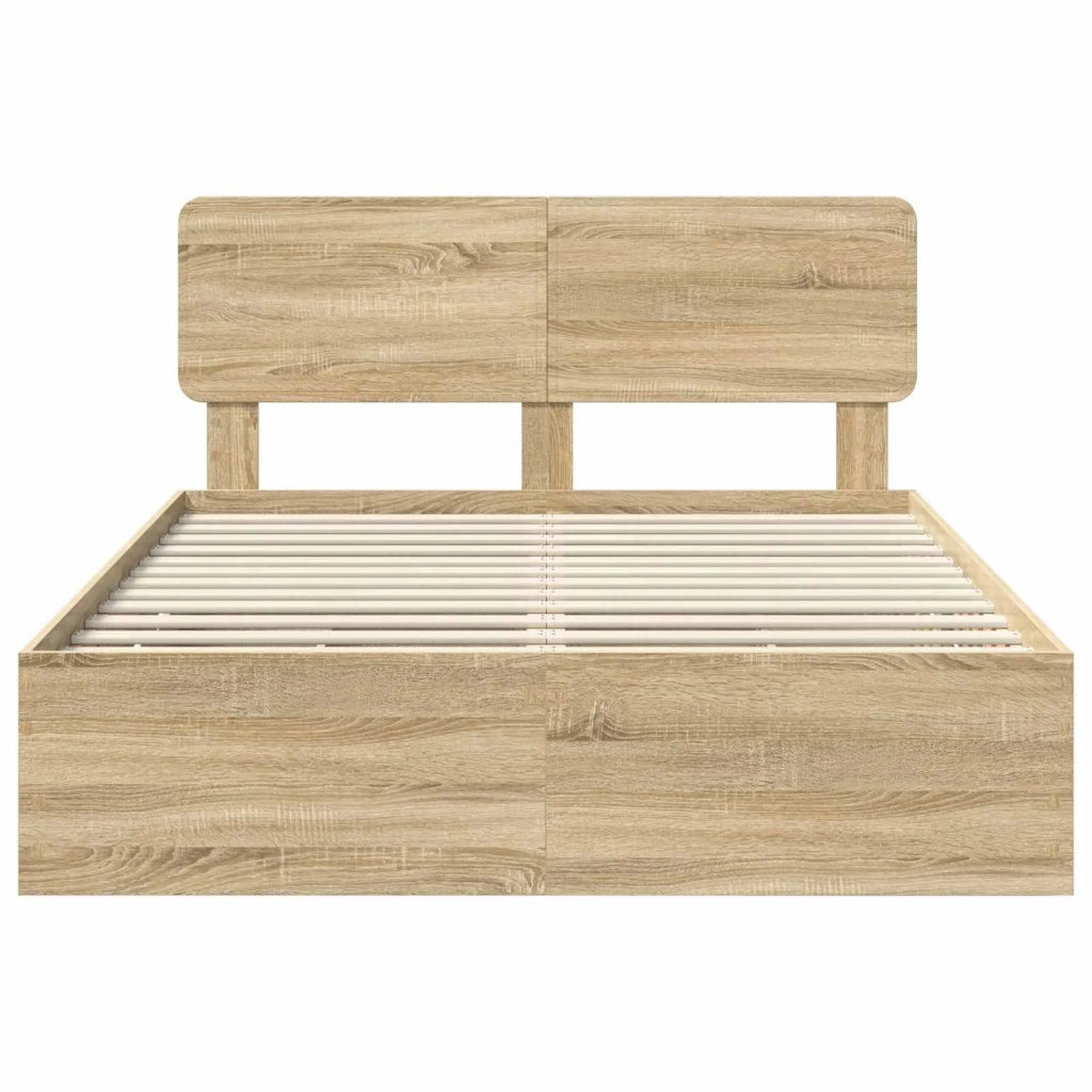 Struttura del letto con cassetto Rovere Sonoma 140 x 200 cm 3412180
