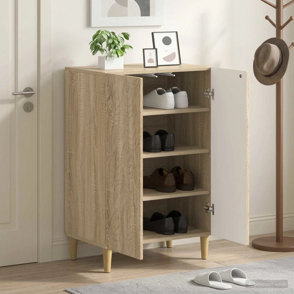 Mobile per scarpe DELFT 59,5 x 39,5 x 90 cm Rovere Sonoma 897087
