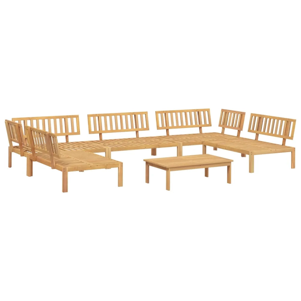 Set Divano Pallet da Giardino 6 pz in Legno Massello di Acacia