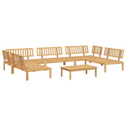 Set Divano Pallet da Giardino 6 pz in Legno Massello di Acacia