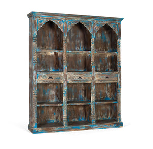 Credenza in legno di mango blu invecchiato 170 cm