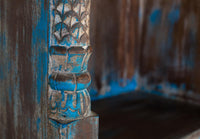 Credenza in legno di mango blu invecchiato 170 cm