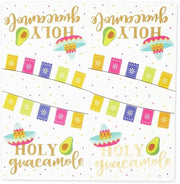 Servetten per Cocktail con Foglia d'Oro - Papier Servetten - Tema Fiesta - 100 Stuks - 12,7 cm - 4 Disegni