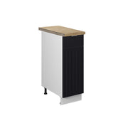 Armadio cucina dispensa alto Fame-Line Nero rigato/Bianco 30 cm, PL Rovere Vicco