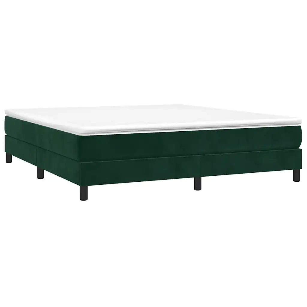 Struttura Letto a Rete a Molle Verde Scuro 180x200 cm in Velluto 3120787
