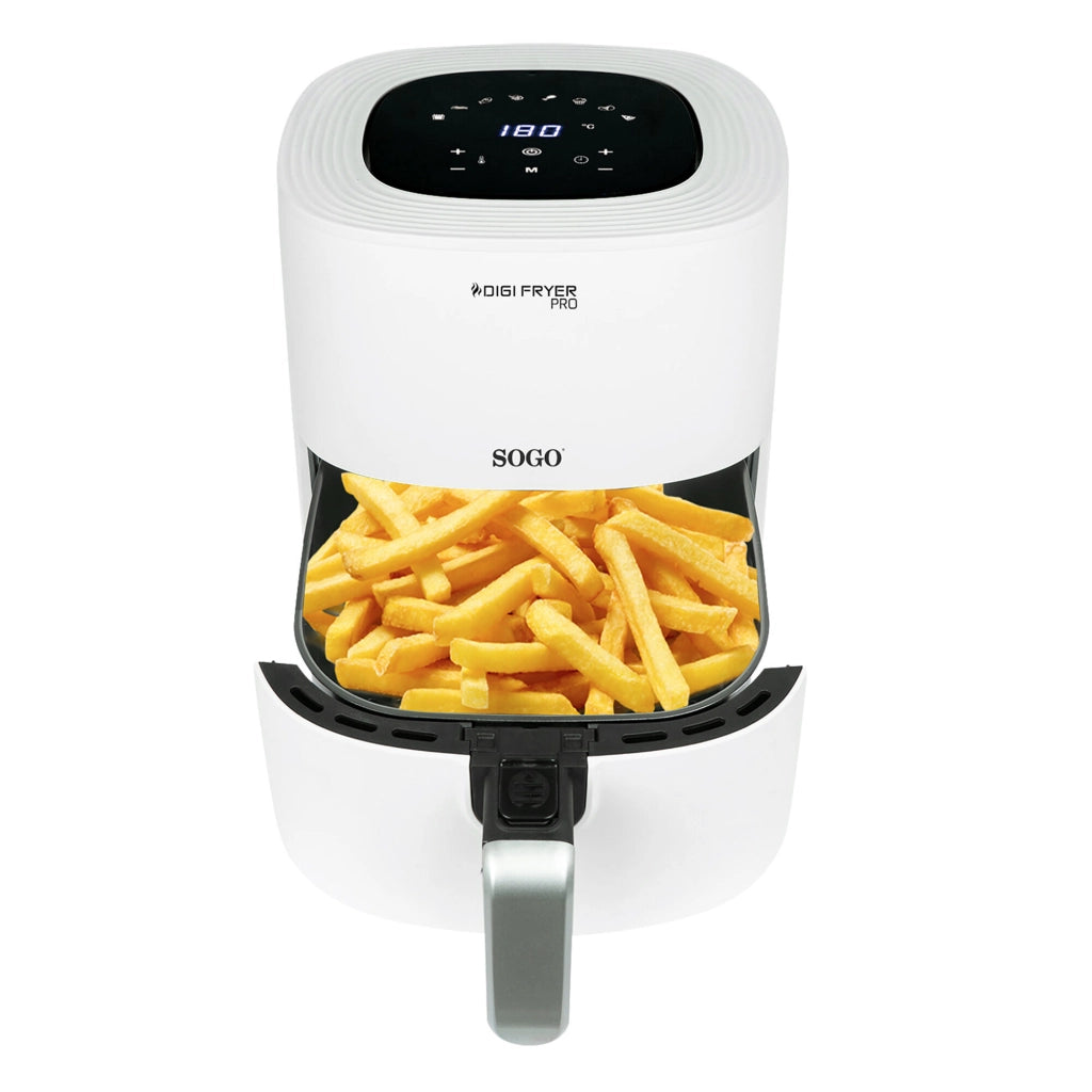 Friggitrice ad aria calda 5,5L senza olio, display LED touch, 8 programmi preimpostati, timer 60min temperatura 80-200°C - SOGO