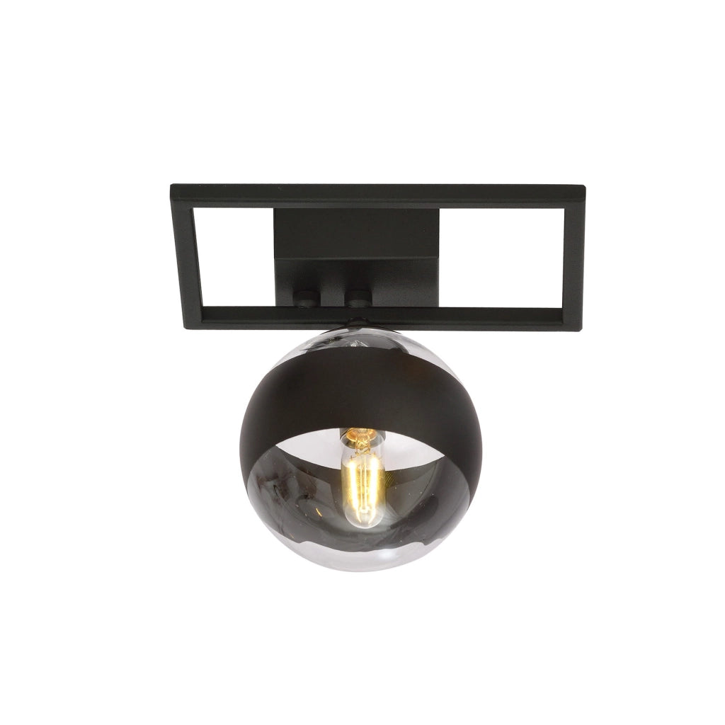 Plafoniera Emibig Imago 1 luce E14 metallo nero 21 cm