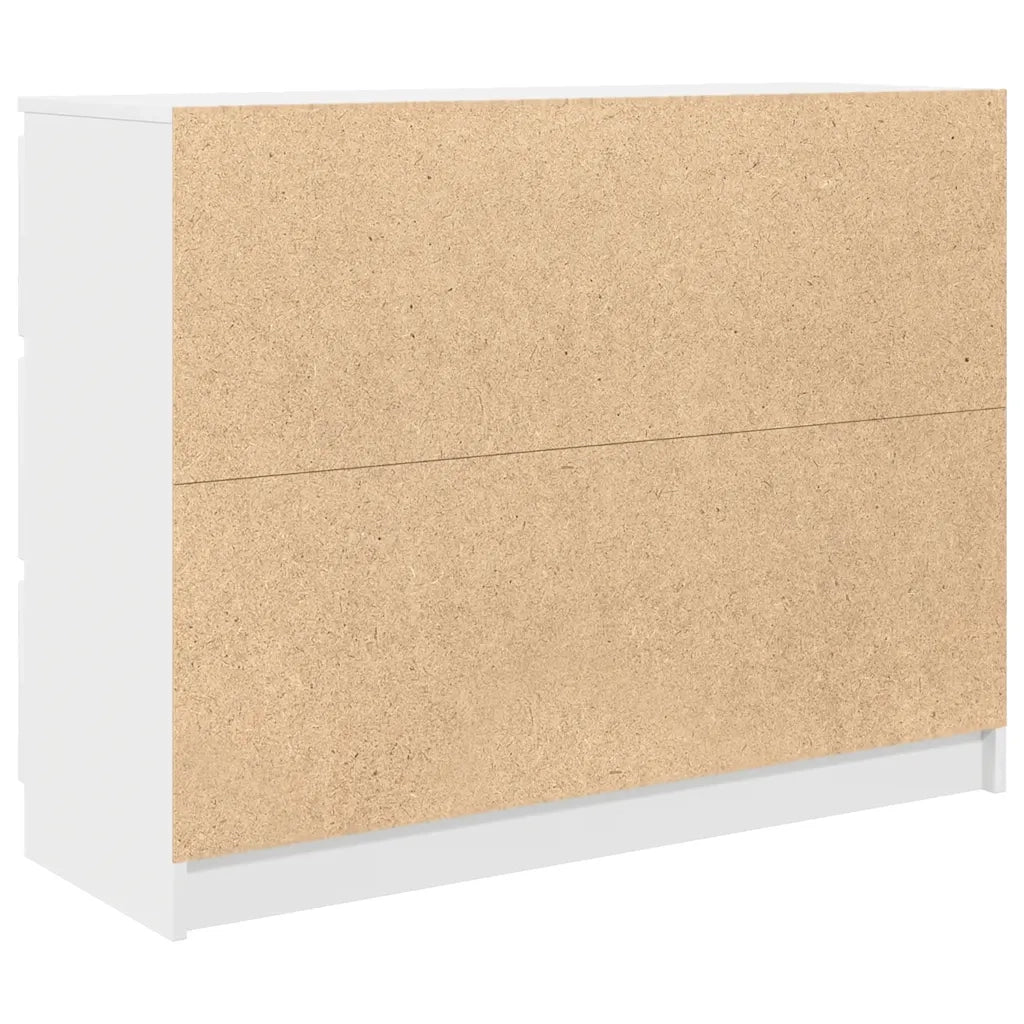 Credenza Bianca 100x35x76 cm in Legno Multistrato