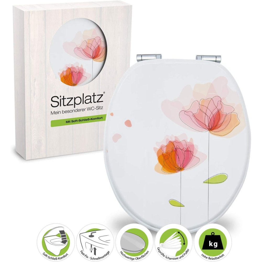 Sitzplatz 40269 9, sedile copri-wc fiore