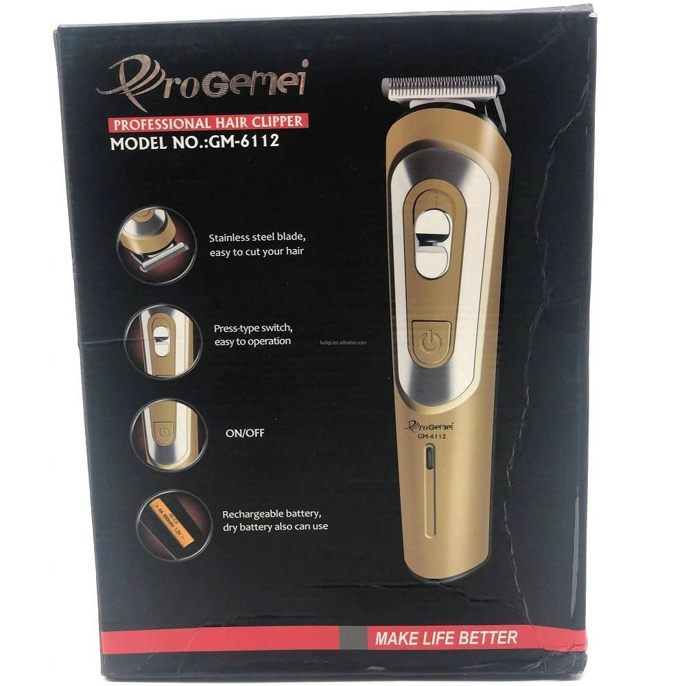 Trade Shop - Tagliacapelli A Batteria Gm-6112 Rasoio Ricaricabile Professionale Trimmer Barba -