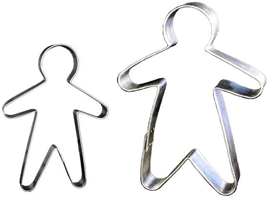 Set di Forme di Biscotti - Dimensioni 9 e 14 cm - Fatto di Alluminio - Set da 2 (piccolo e grande) - Fatto in Germania