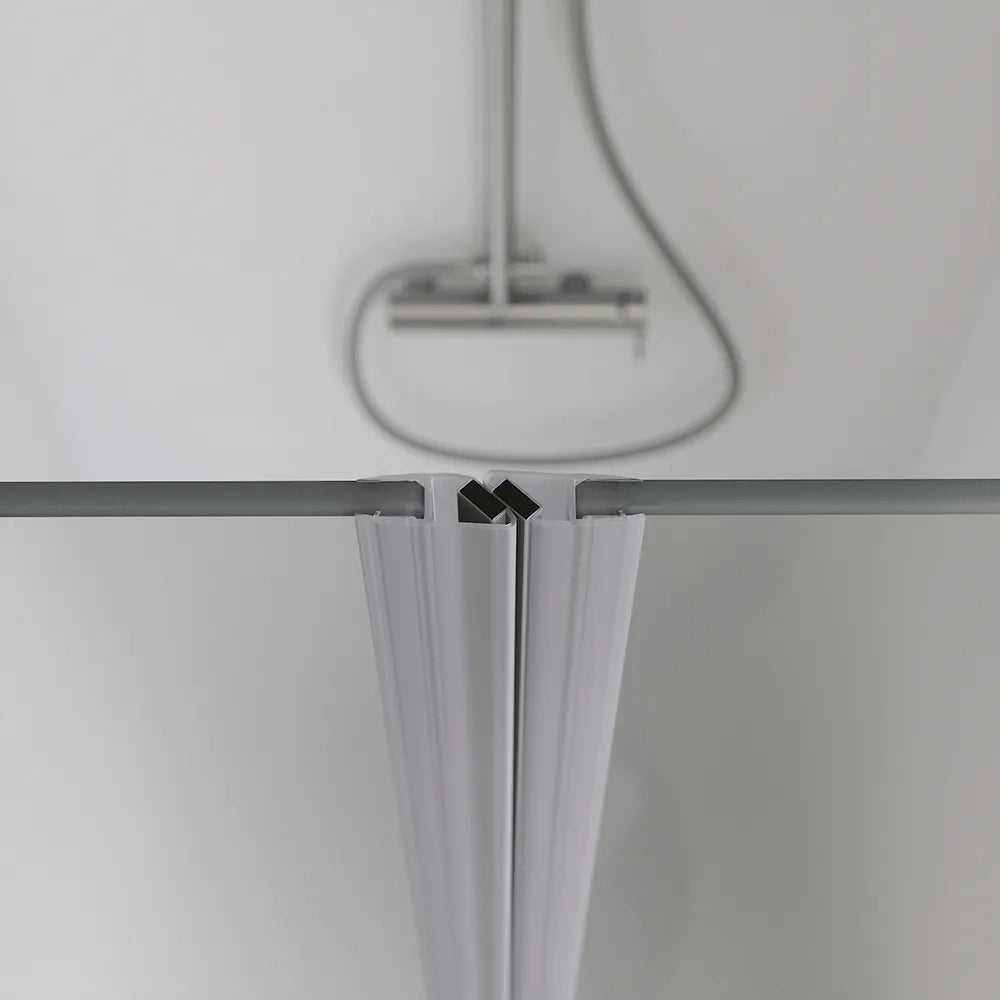 Porta doccia 70cm apertura saloon con profili cromati e vetro da 6mm opaco h195 | Elba
