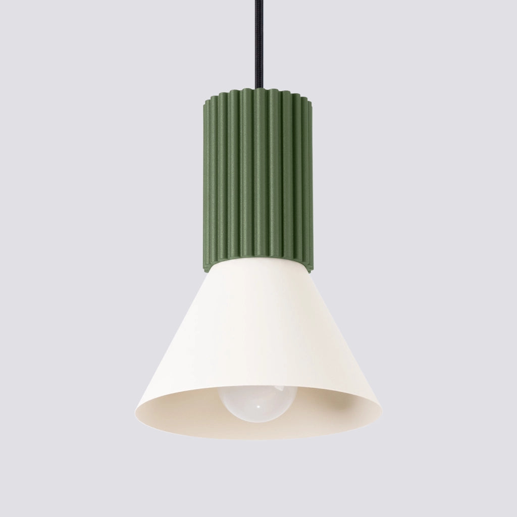 Lampada a sospensione ESTRIA 1 beige/verde oliva