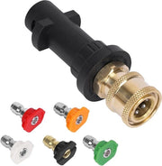 Accessori per aspirapolvere ad alta pressione - Adattatore 1/4" Quick Connect - Con 5 punte per aspirapolvere a 5 velocità