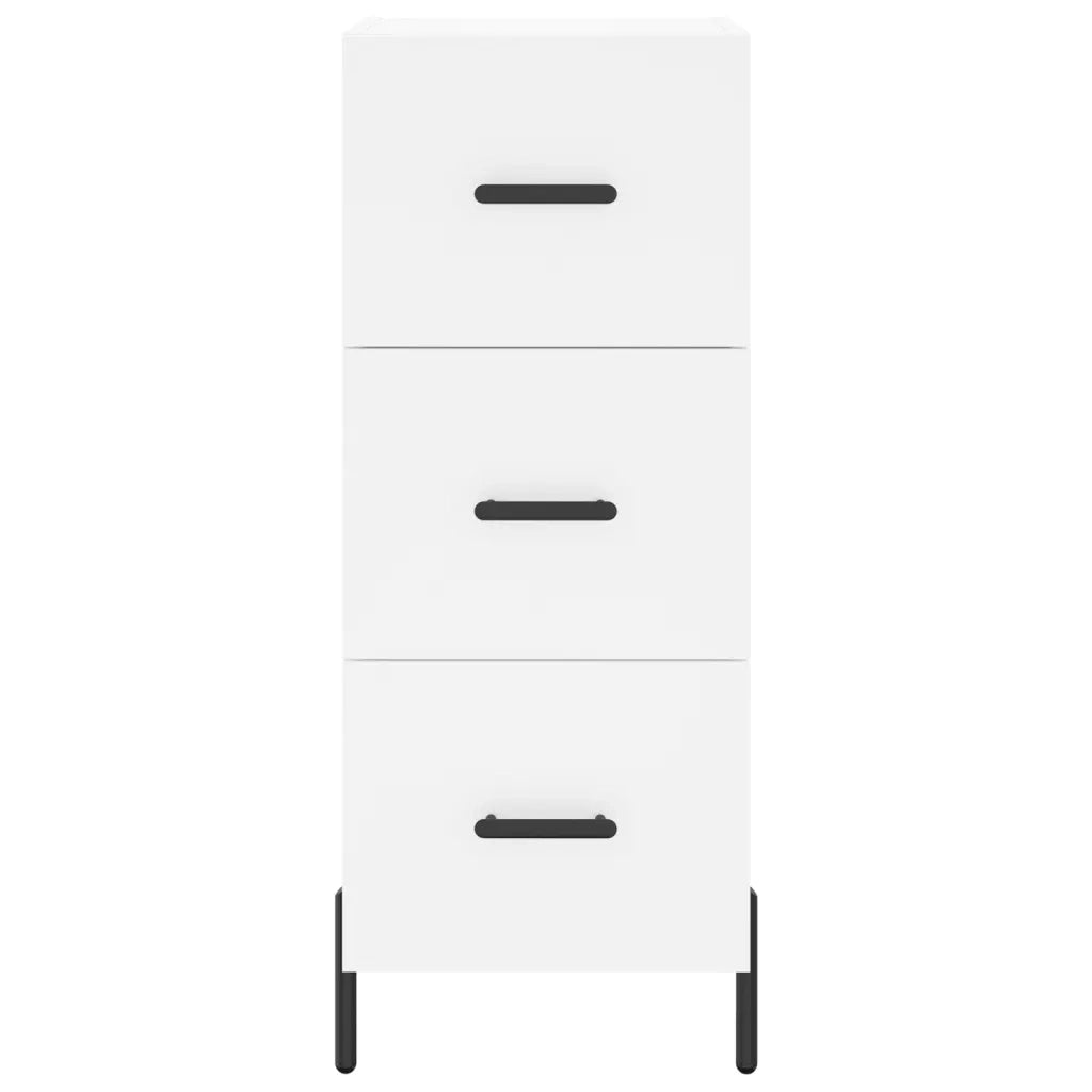 Credenza Bianca 34,5x34x180 cm in Legno Multistrato