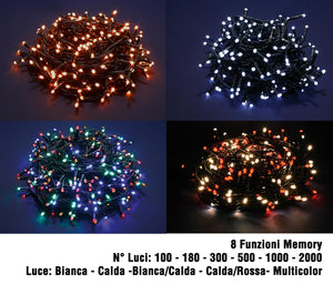Luci di Natale Led a Luce Calda Fredda Bianca da Esterno Interno Addobbi Albero Numero Led: 300, Temperatura di colore: Luce Oro
