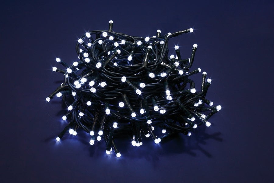 Luci di Natale Led a Luce Calda Fredda Bianca da Esterno Interno Addobbi Albero Numero Led: 100, Temperatura di colore: Luce Bianca