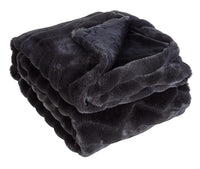 Plaid Coperta Singolo Morbida Calda Tessili da Letto Divano Chantel 120 x 150 cm Colore: Nero