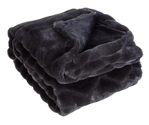 Plaid Coperta Singolo Morbida Calda Tessili da Letto Divano Chantel 120 x 150 cm Colore: Nero