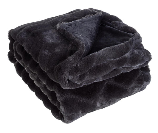 Plaid Coperta Singolo Morbida Calda Tessili da Letto Divano Chantel 120 x 150 cm Colore: Nero