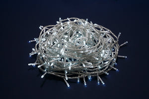 Luci di Natale Led filo Trasparente Luce Calda Fredda da Esterno Interno Albero Numero Led: 300, Temperatura di colore: Luce Bianca