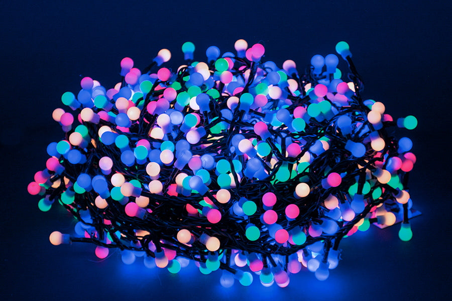 Luci di Natale a Palla Palline Led Esterno Interno Bianca Calda Addobbi Albero Temperatura di colore: Multicolor, Numero Led: 500