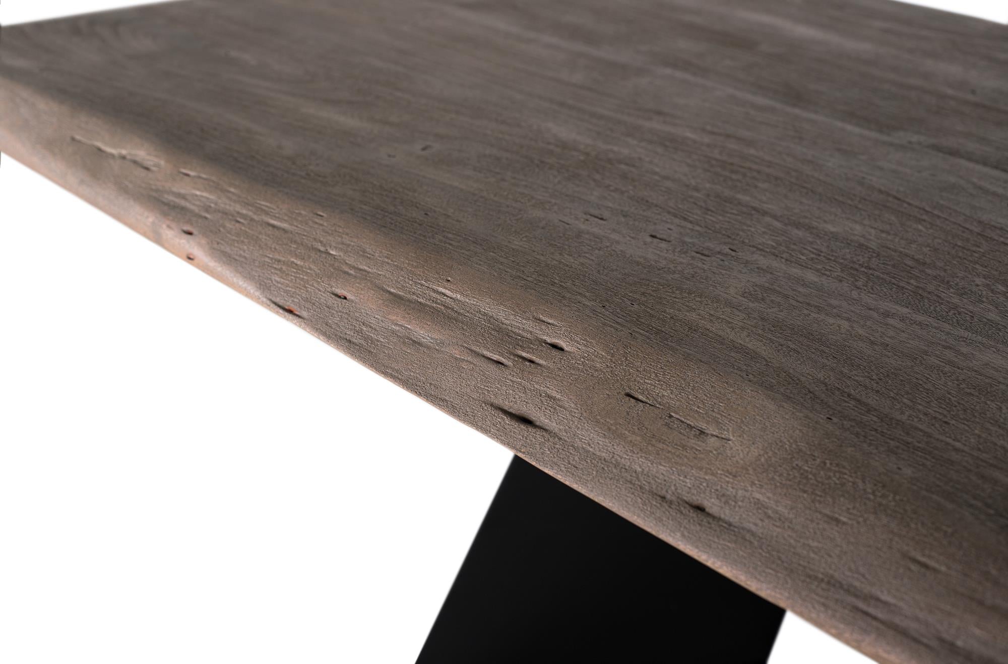 Tavolo in legno di acacia e metallo 200 cm