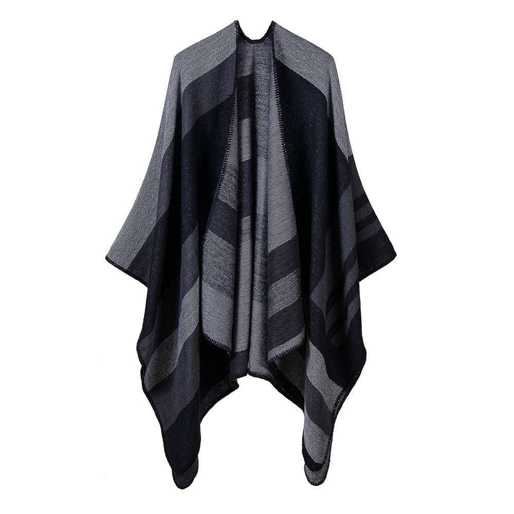Sciarpa double face, in classico cashmere, mantella/scialle versatile e semplice