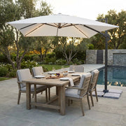 Ombrellone da Giardino decentrato con led 3x4 in alluminio - RENO