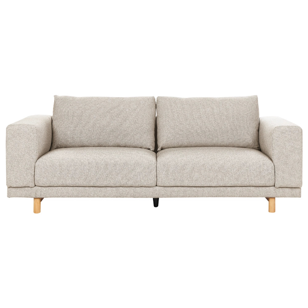 Divano a 3 posti tessuto beige moderno stile retrò soggiorno