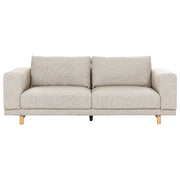 Divano a 3 posti tessuto beige moderno stile retrò soggiorno