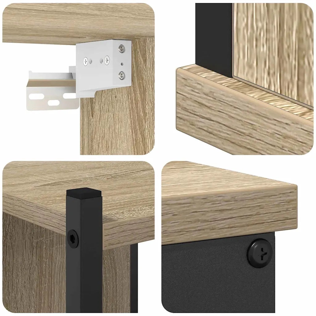 Set di mobili per il bagno con lo scaffale 4 pcs Rovere Sonoma 3399396