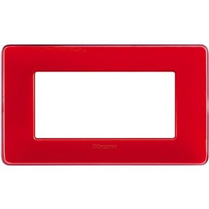 Placca Bticino Matix 4 moduli corallo AM4804CRD