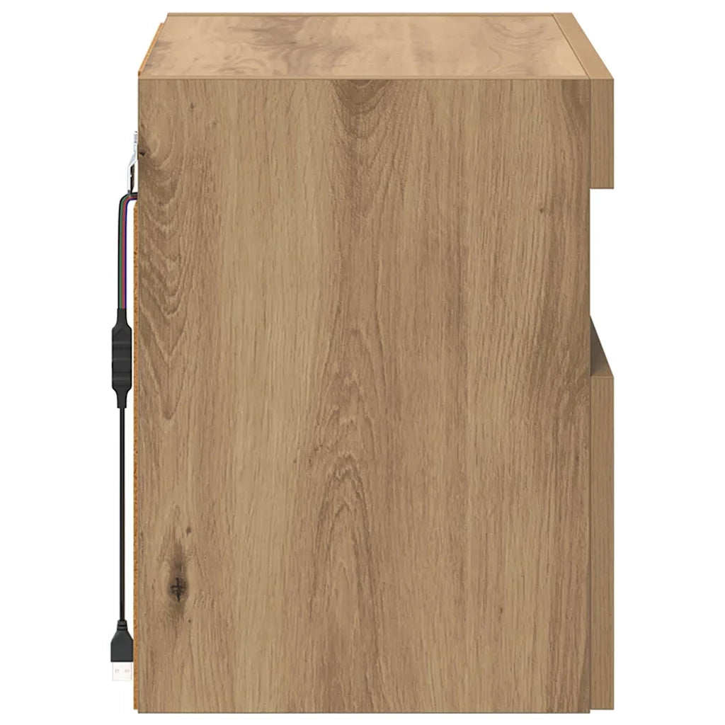 Mobiletti TV da Parete 2 pcs Rovere artigianale 40 x 30 x 40 cm 882974