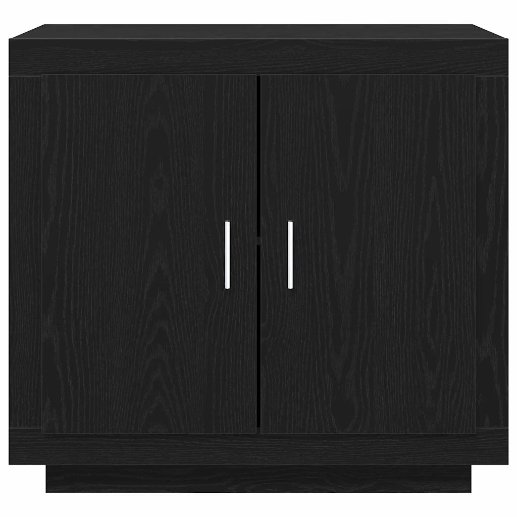 Credenza-Buffet-Armadio da cucina Rovere Nero 80 x 40 x 75 cm Legno multistrato 579402