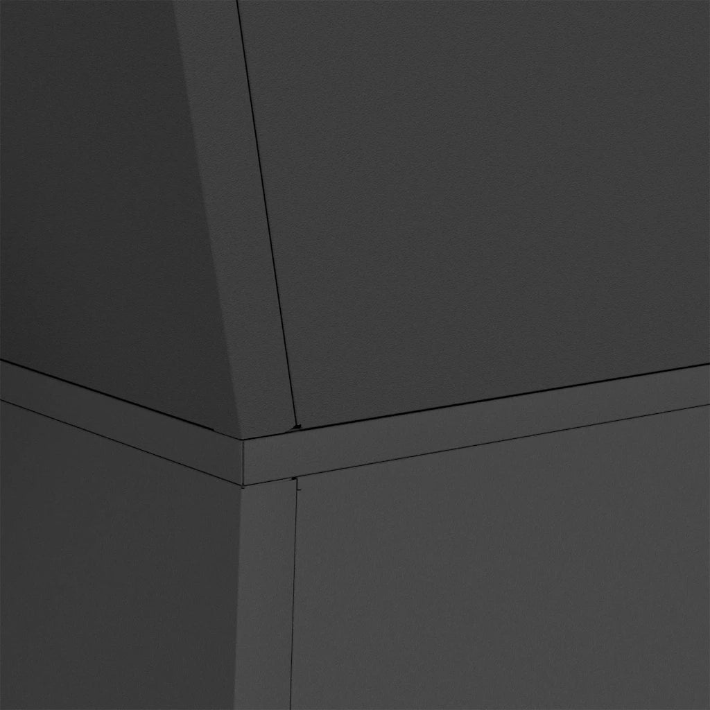 Vaso a Pilastro-Fioriera da Esterno-Contenitore per Piante Nero 35 x 35 x 73 cm