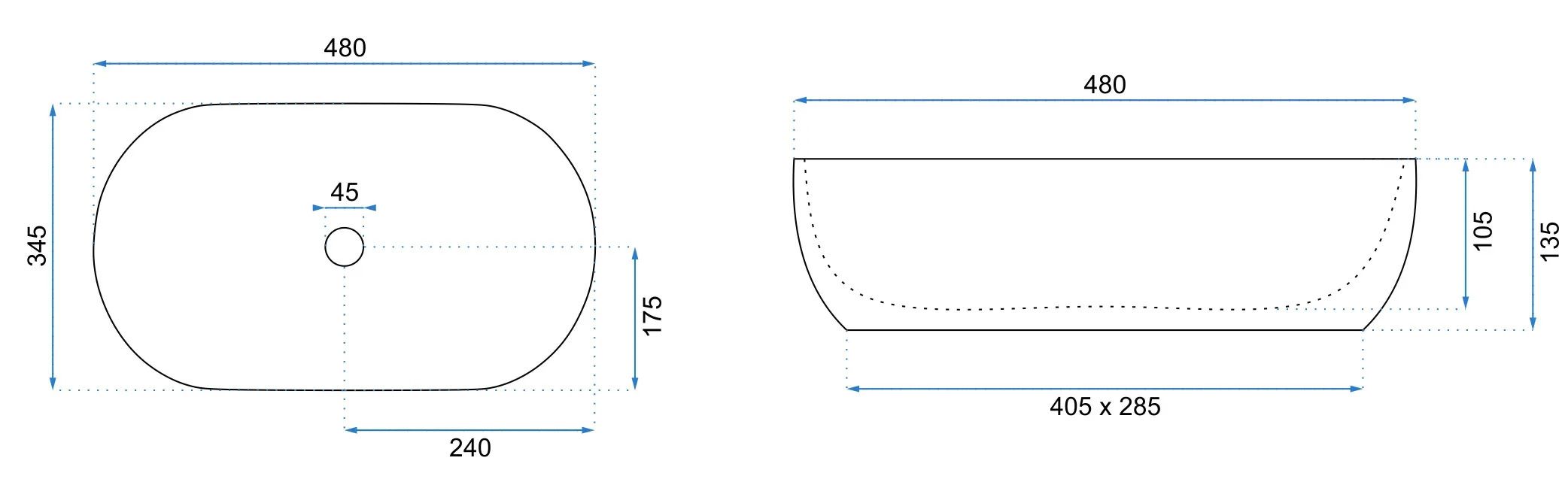 Lavabo Da Appoggio Rea Amelia Wood Matt