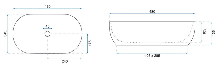 Lavabo Da Appoggio Rea Amelia Wood Matt