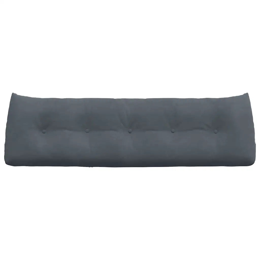 Cuscino per Schiena Grigio scuro 160 x 24 x 50 cm Velluto 42014546