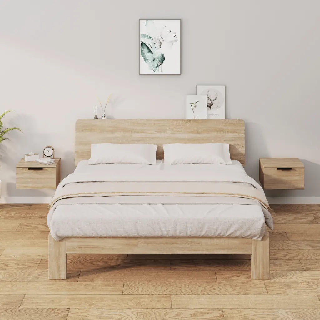 Comodini a Muro 2 pz Rovere Sonoma 34x30x20 cm cod mxl 59139