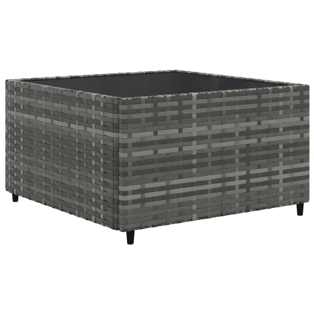 Set Divani da Giardino 5 pz con Cuscini in Polyrattan Grigio