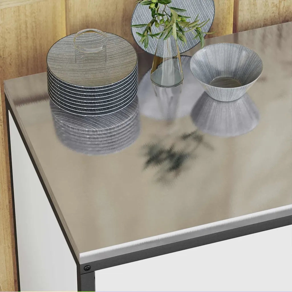 Set di Stoccaggio per Cucina con lo scaffale 2 pcs Bianco