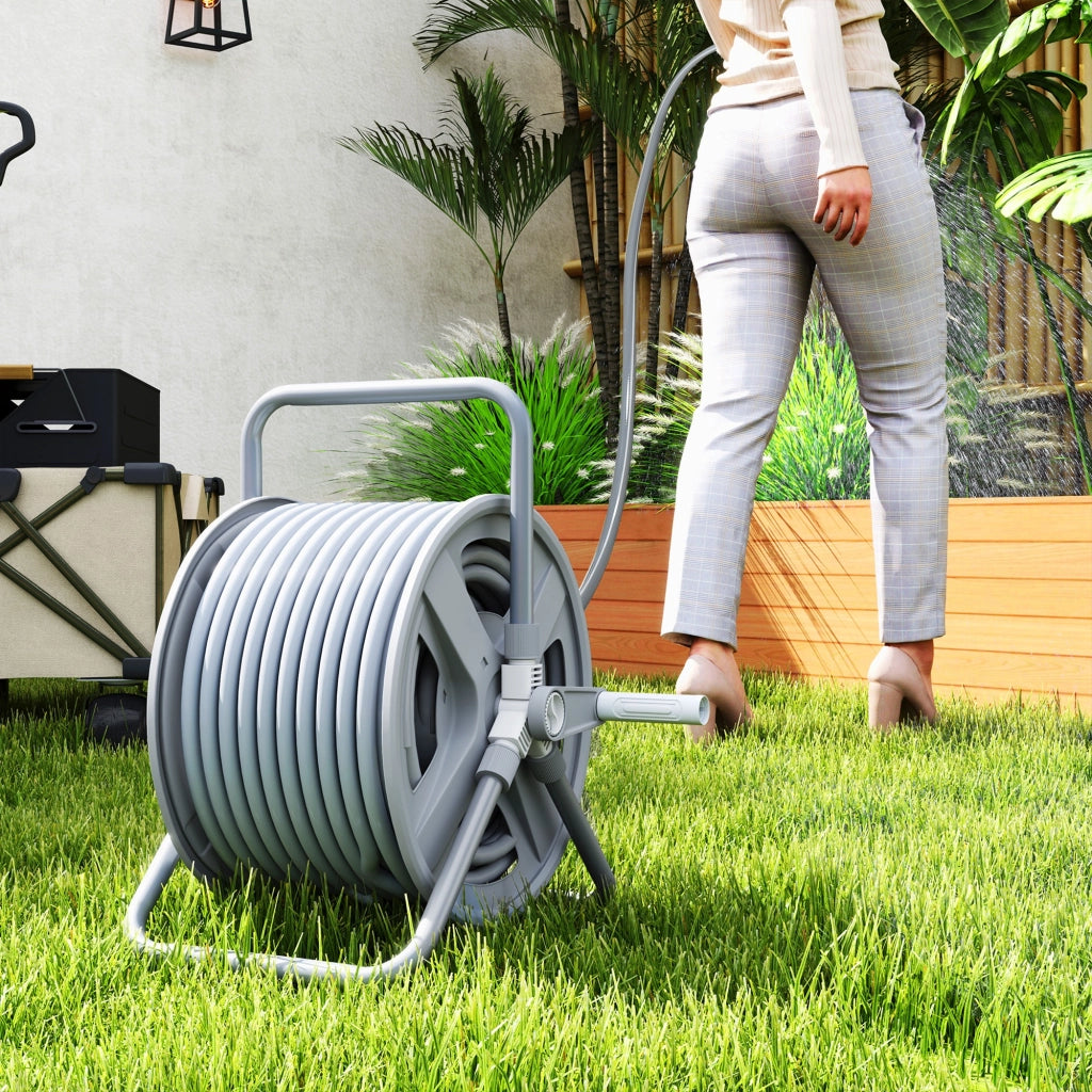 Avvolgitubo da Giardino Autoportante ¨C Minimal ¨C Grigio, per 40m
