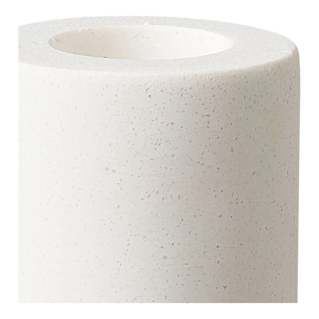 Portacandela HN26, Bianco, Calcare, 5x5x15 cm