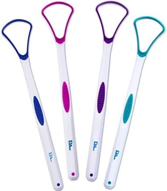 Set di Spazzolino per la Lingua con 4 Spazzolini - Cuffia di Silicone morbido per l'igiene orale