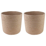 Set di Vasi per Piante 2 pcs Naturale Ø 28 x 28 cm