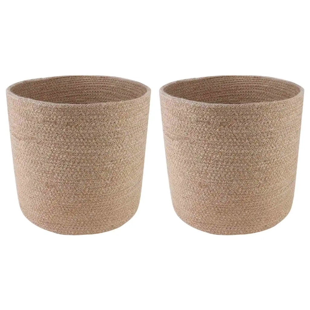 Set di Vasi per Piante 2 pcs Naturale Ø 28 x 28 cm