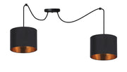 Lampada a sospensione Candellux Candida 2xE27 nero oro