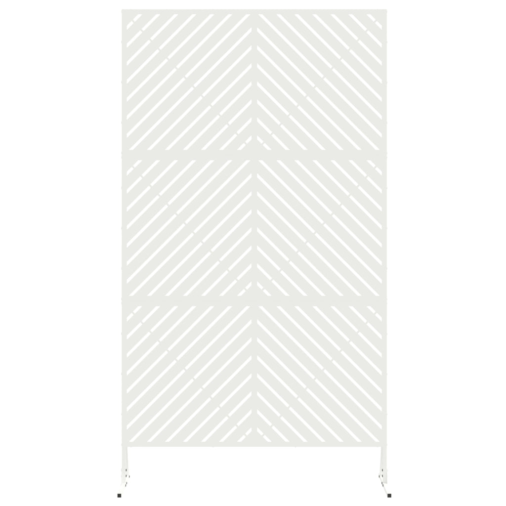 Pannello di Recinzione in Metallo Bianco Metallo Medio Durevole