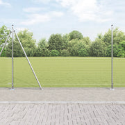 Set di Pali per Recinzioni Set di 2 Acciaio galvanizzato 10 x 1,5 m